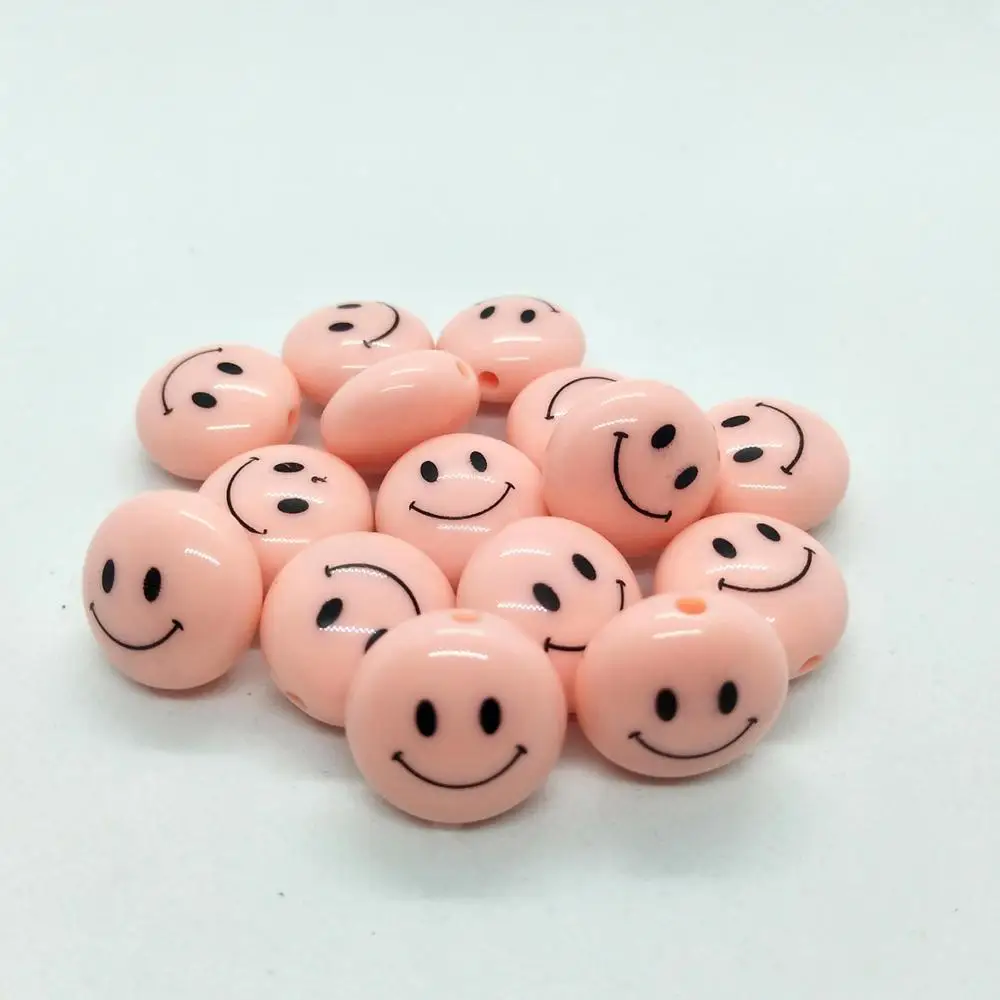 Бусины из смолы сделай сам со смайликом 18 мм 10 шт. бусины для браслетов серег