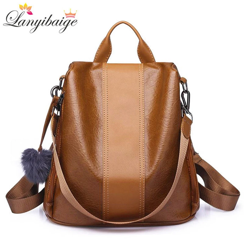 3-in-1 Vintage backpack for women shoulder bag large capacity backpack school bag for teenage girls light ladies travel backpack