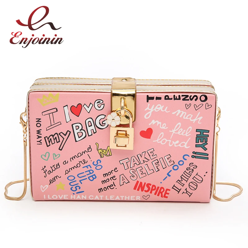 С буквенным проектом &quotГраффити&quot коробка дизайнерский чехол из искусственной