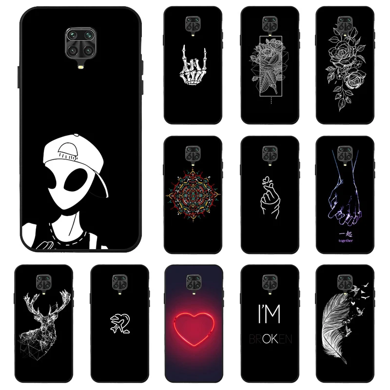 Чехол с рисунком для Xiaomi Poco M2 Pro силиконовый мягкий бампер из ТПУ телефона Xiomi Redmi