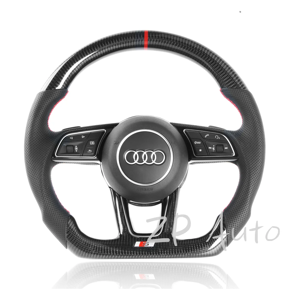 

Перфорированный кожаный руль в сборе с лопастями для Audi A4