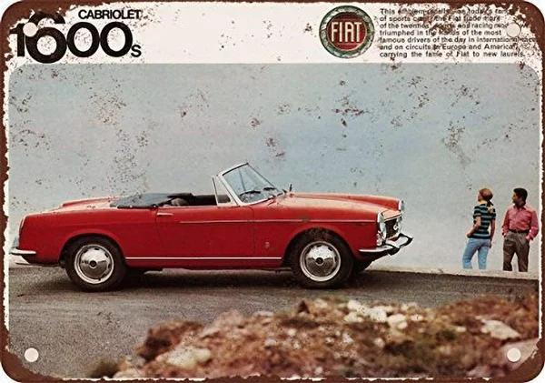 

Fiat S Cabriolet Retro tin sign nostalgic ornament metal poster garage art deco bar cafe shop
