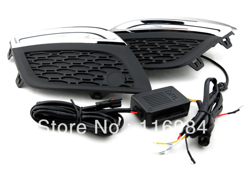 Дневные ходовые огни с черной крышкой 1 комплект белые светодиодный дневные для