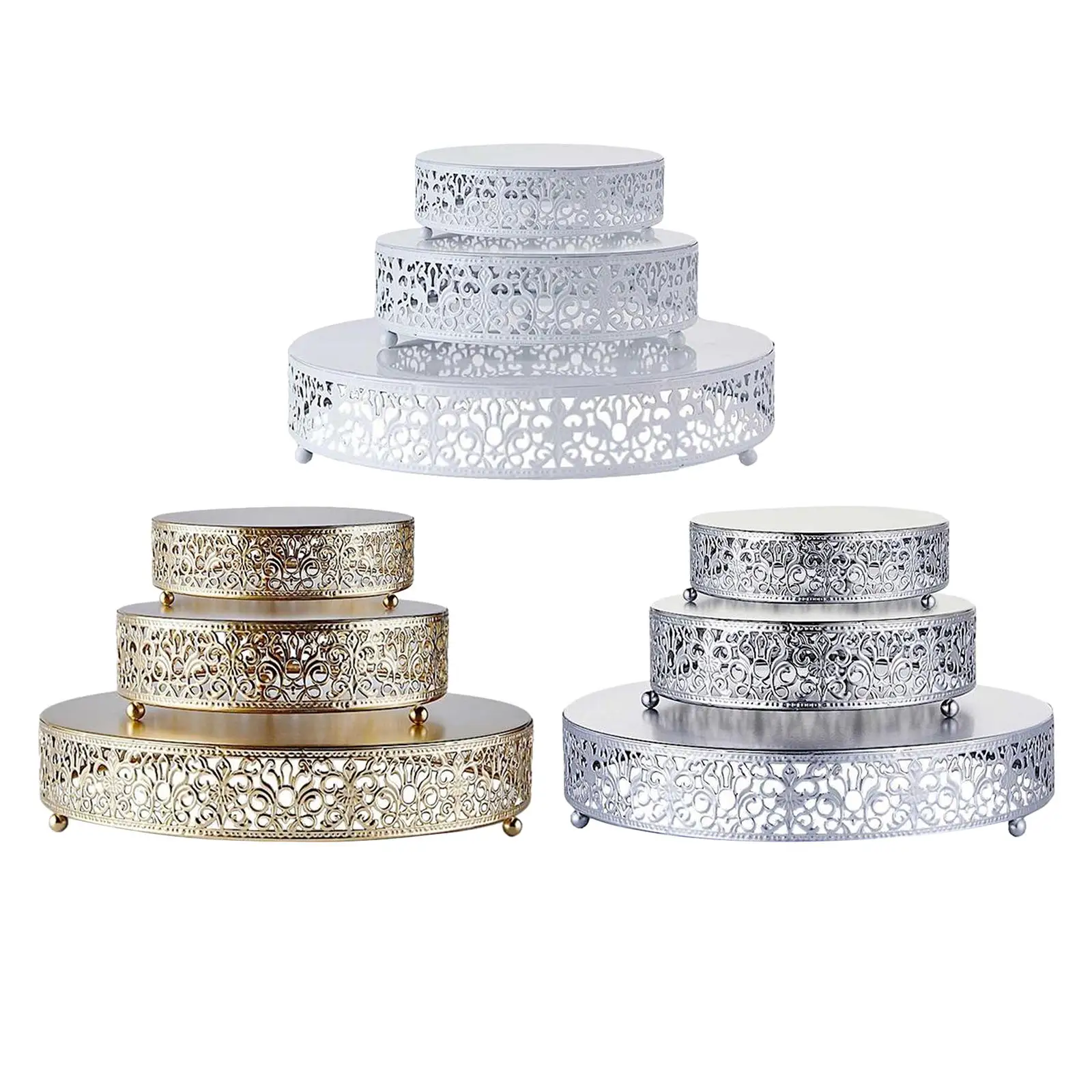 

3 Pieces Dessert Stand Dessert Tower Pastry Stand Fruits Snacks Tray for Wedding Anniversary
