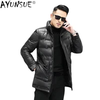 ayunsue leather jacket men winter warm down jackets for men 2021 real sheepskin coat casual clothing chaquetas hombre wpy4660