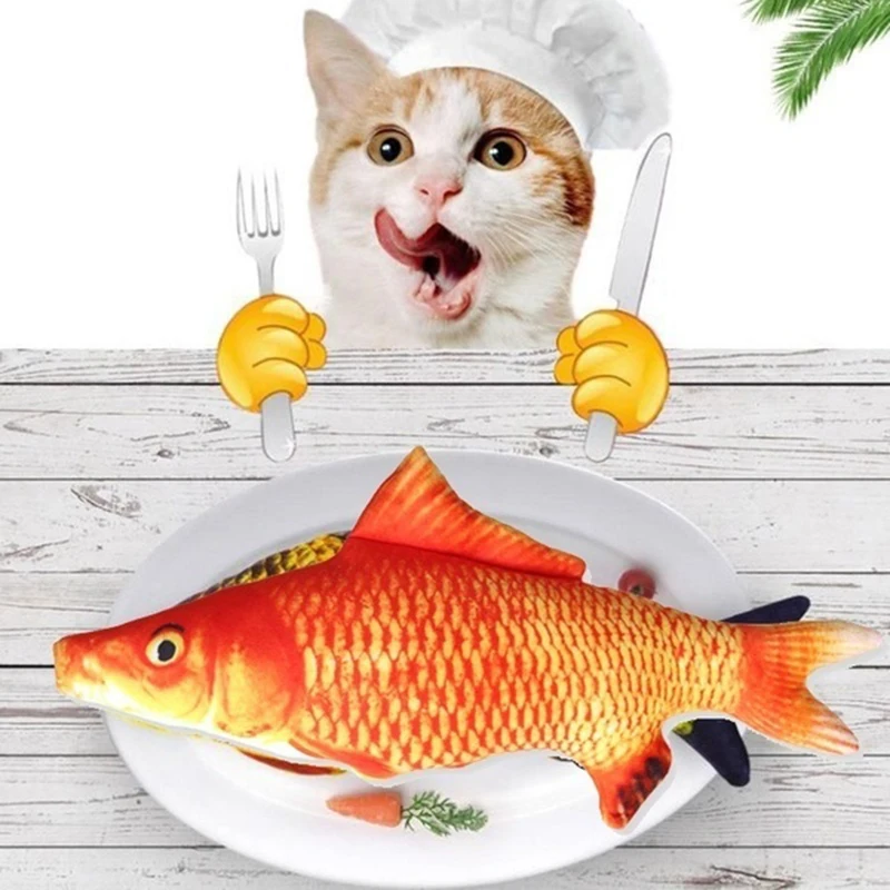 1 шт. креативная 3D искусственная плюшевая Рыба для питомца кошка щенок собака