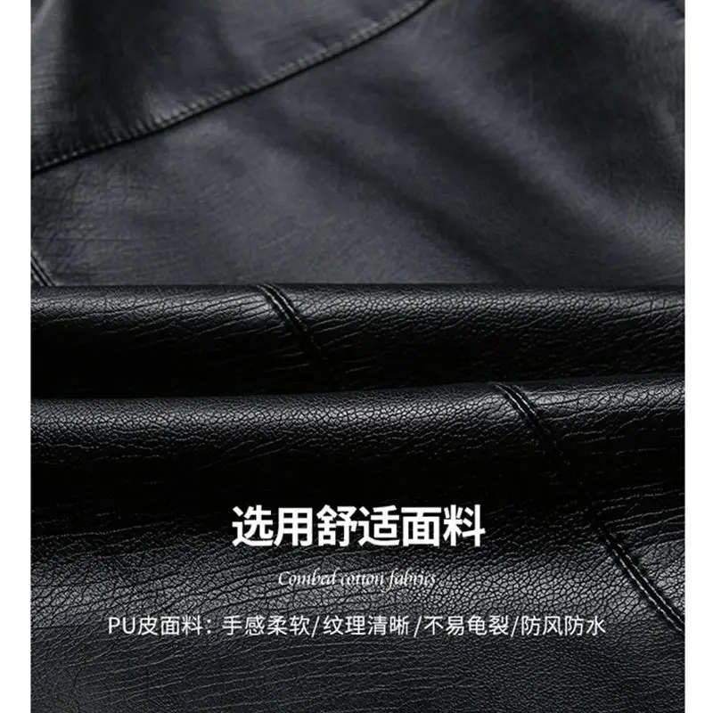 

Brand Men Jacket 2021 New Spring Fall Soft Leather Jackets For Man Clothing Long Sleeves Coat Fashion Korean Style Thin Clothing