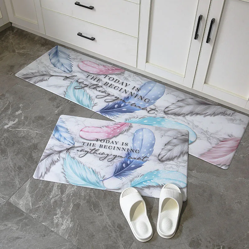 Высококачественные кухонные коврики ПВХ кожаные напольные большие для спальни