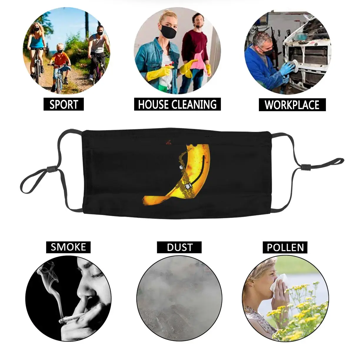 

Jazz Banana Breathable Face Mask