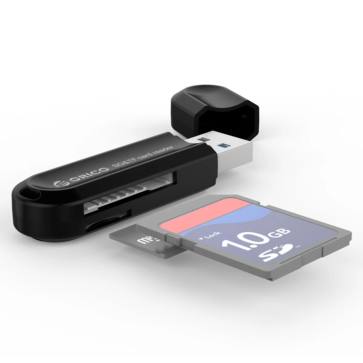 ORICO USB 3,0 TF/SD кард-ридер Mini USB3.0 USB C двойной кард-ридер Поддержка SD/TF с многофункциональным дизайном-черный/белый