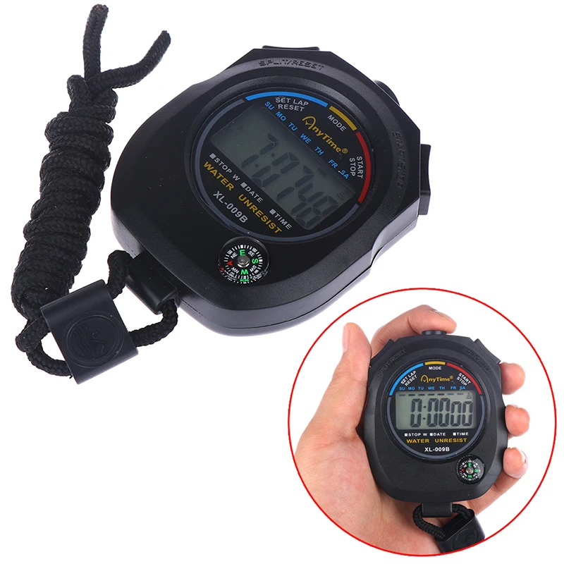 

Waterproof Digital LCD Chronograph Timer Counter Stopwatch Alarm With Strap