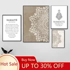 Мандала Абстрактная живопись на холсте, картина плакат Йога Wall Art печати плакатов декоративная картина современное оформление комнаты дома украшения