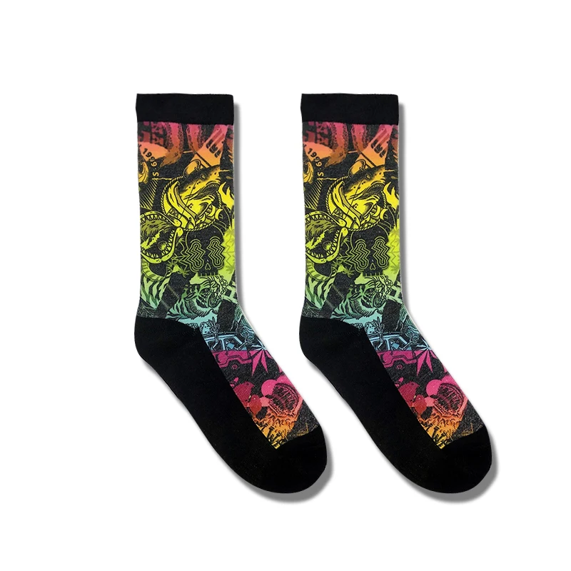 

2020 new Women Harajuku Tie-dyed Socks Cotton Unisex Cool Crew Personal Socks Hip Hop Skateboard Casual Socks Hipster Sox