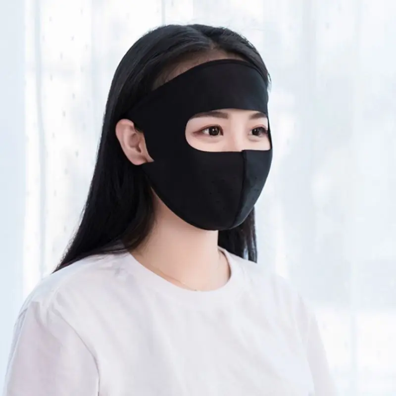 Летняя тонкая Солнцезащитная маска на все лицо унисекс из вискозы дышащая