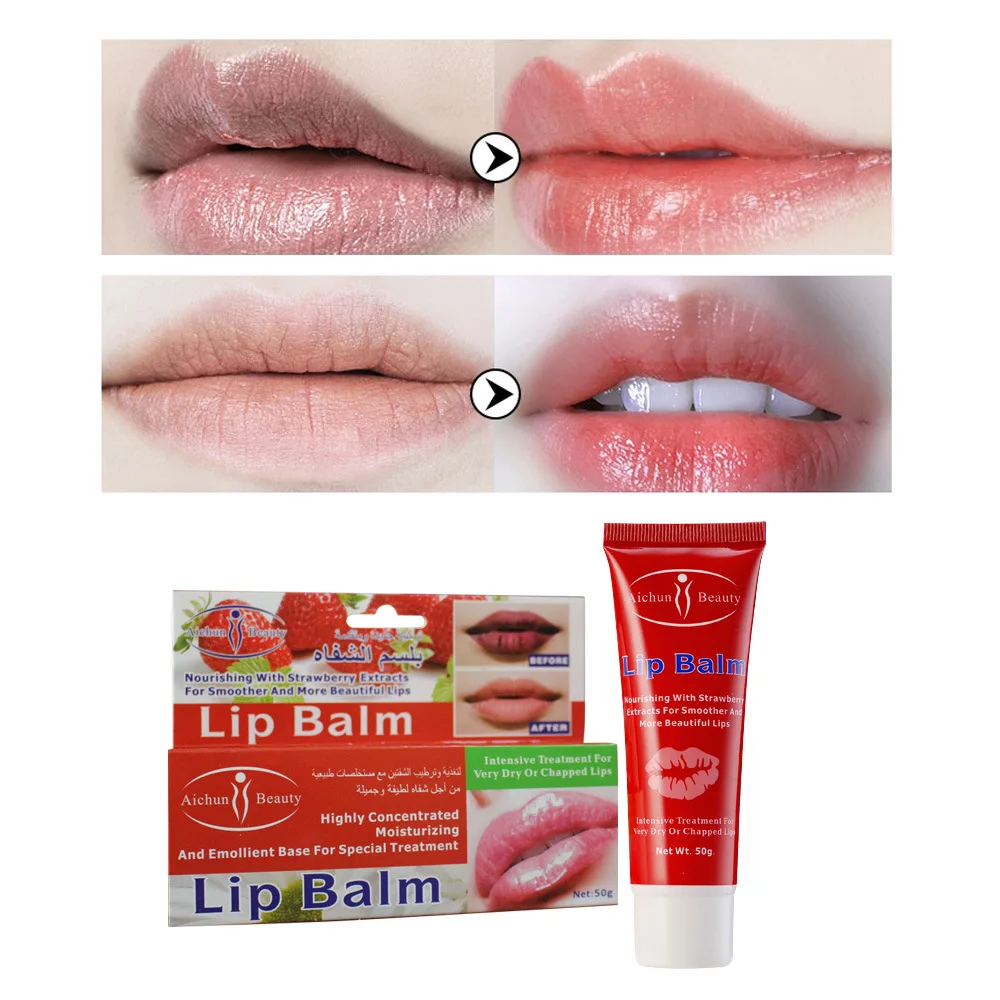 

Strawberry Lip Balm Lip Soothing Dead Skin Care Moisturizing Lips Nourishing Long-Lasting Relieve Dryness Lip Care