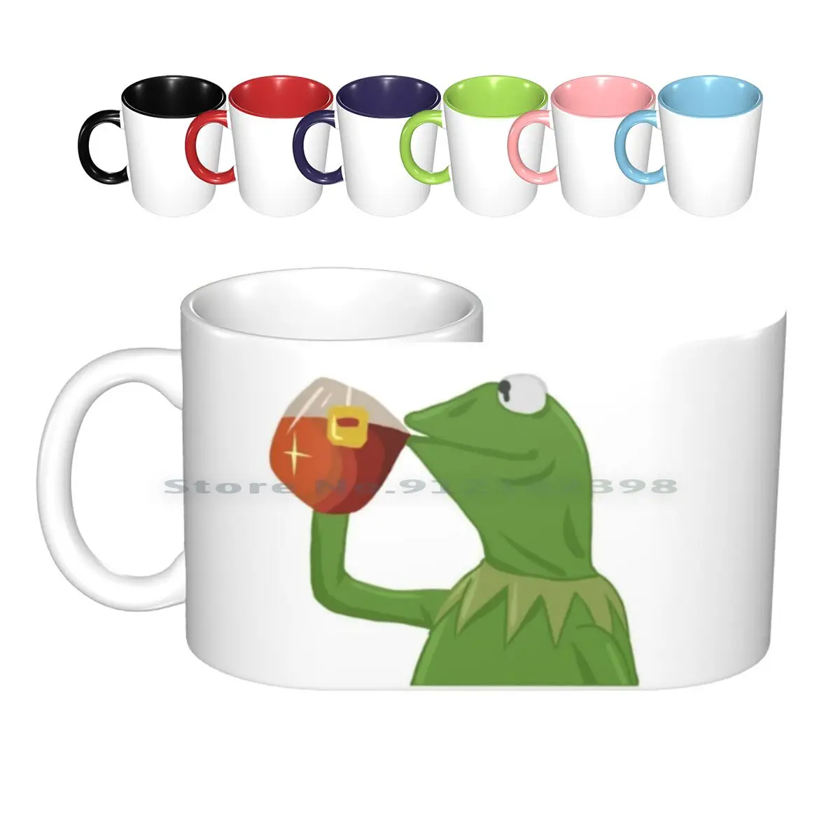 

Но это не мой бизнес-керамические кружки с лягушкой, кофейные чашки, кружка для молока и чая, деловой чай с мемом, ледяной чай, зеленый лягушк...