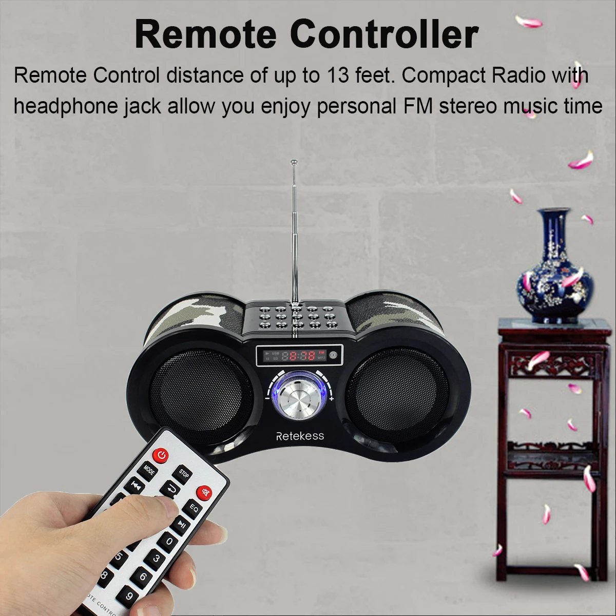 Радиоприемник RETEKESS V113 FM-радио портативный транзистор с поддержкой Mp3 музыкальный