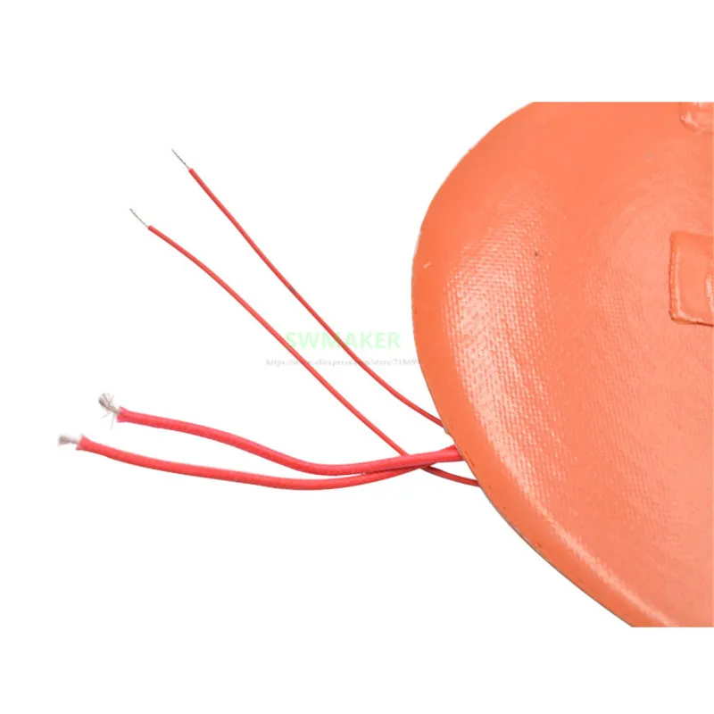 dia 370mm 110v 220v 1000w round circular silicone heater heatbed heating pad with thermistor delta kossel 3d printer parts free global shipping