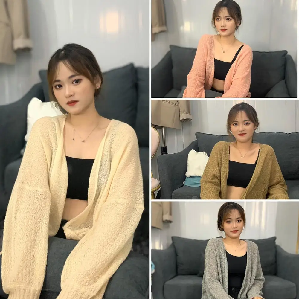 

Women'S Sweaters Fashion Women Casual Sweater And Cardigans Long Sleeve V Neck Seahorse Wool Jacket Lady Winter Clothes JS0001