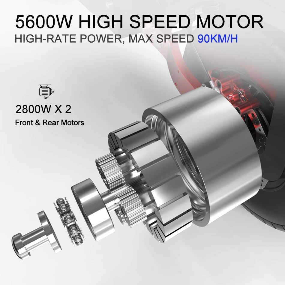 

EU STOCK X-Tron X5 60V 5600W Electric Scooter Foldable Two-wheel Electric Scooter Offroad Electric Scooter Hydraulic Brake