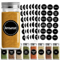 144pcs chalkboard spice labels sticker 1 5 round pantry sticker set waterproof spice organization storage bottle jars sticker