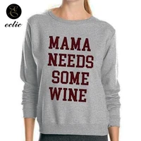 oversize hoodies sweatshirts women pullover hoodie poleron mujer 2021 korean streetwear grey hoodie text mama needs some wine
