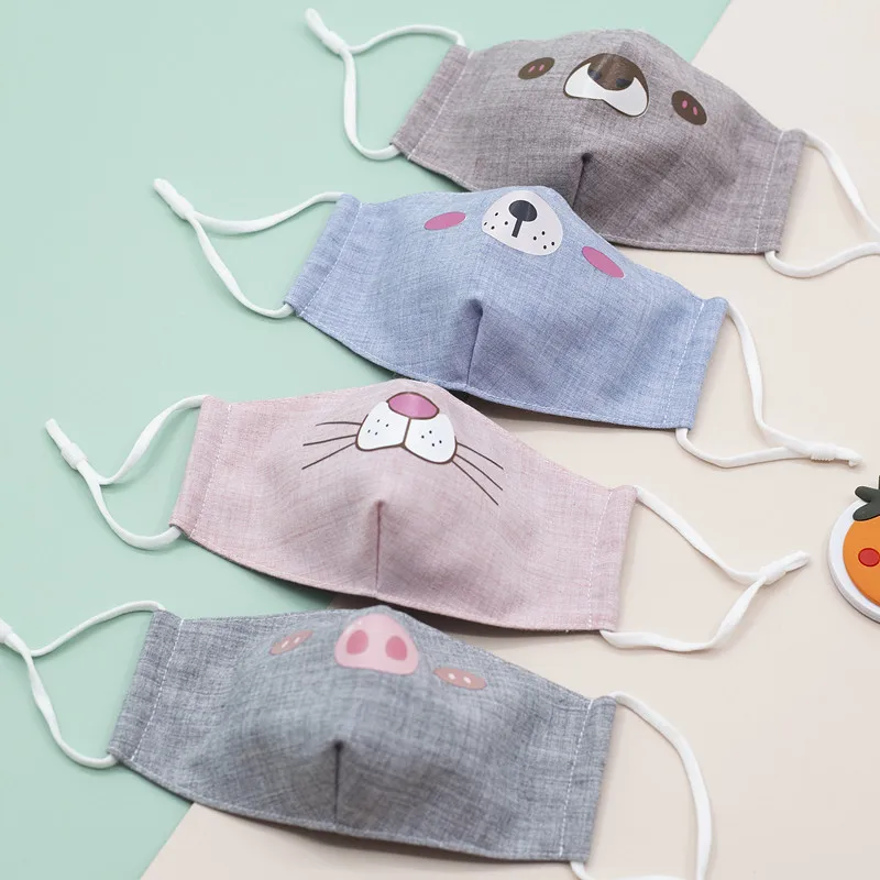 

Маска для лица детская хлопковая, смываемая, голубая, розовая