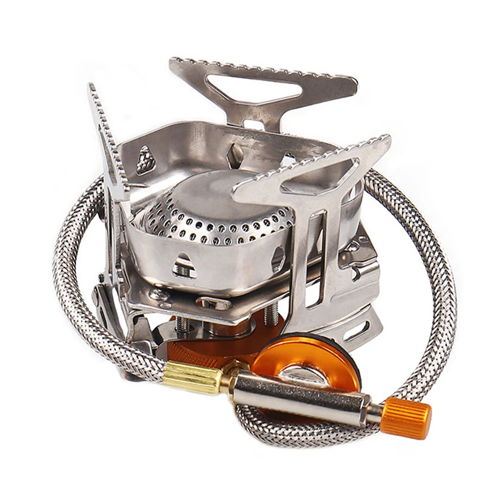 

Outdoor Camping Windproof Stove Folding Gas Burner Butane Stove 3500W Portable Mini Stove Burner Accessories With Storage Box