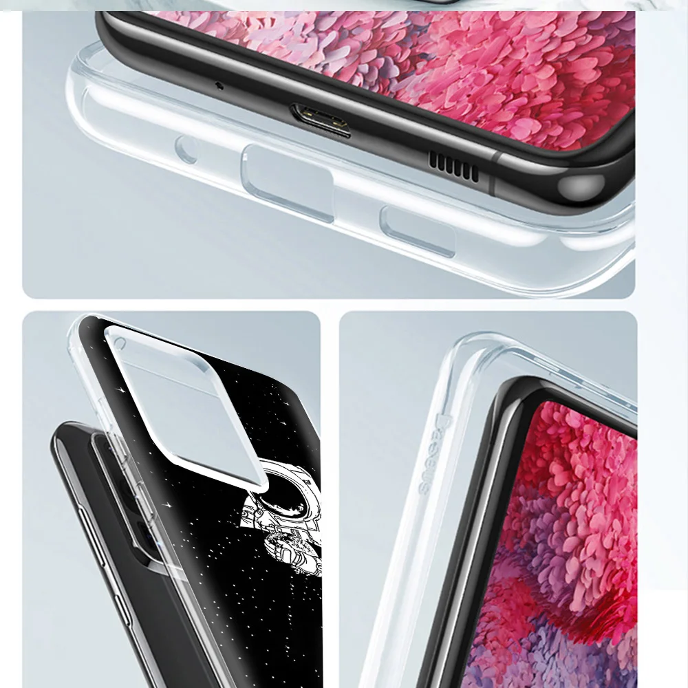

Astronaut Phone Case For Samsung A51 A52 A50 A71 A72 A70 A20 A20E S20 S10 S9 S8 S7 FE Note 10 9 8 Ultra Puls Soft Cover Funda