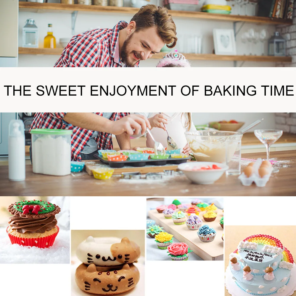 

Cake Decorating Tools Kit 8pcs-50pcs/Set Silicone Pastry Bag Nozzle Icing Piping Cream Reusable Pastry Bags DIY Kitchen Tools