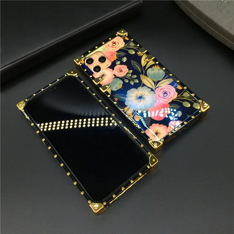 Роскошный Шикарный цветочный блестящий чехол с цветами чехлы для телефонов
