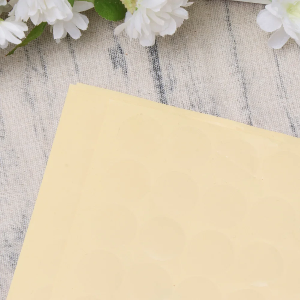 

1000pcs Round Sealing Sticker Blank Transparent PVC Sticker Box Sticker Transparent 2.5cm