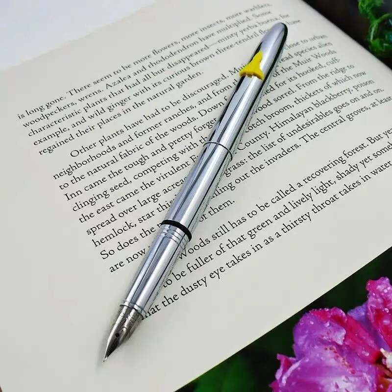 

St Penpps 60 Fountain Pen Pocket Mini All Steel Ink Pen Aerometric Filling System Fine Nib Stationery Office school supplies