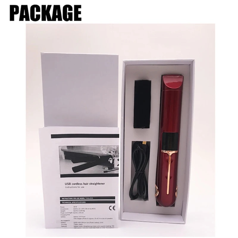 Беспроводной выпрямитель для волос с питанием банковская Блокировка Система