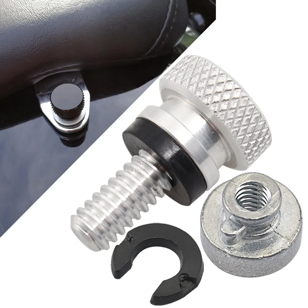 Хромированное мини заднее сиденье на крыле винт Серебряная гайка номерной знак