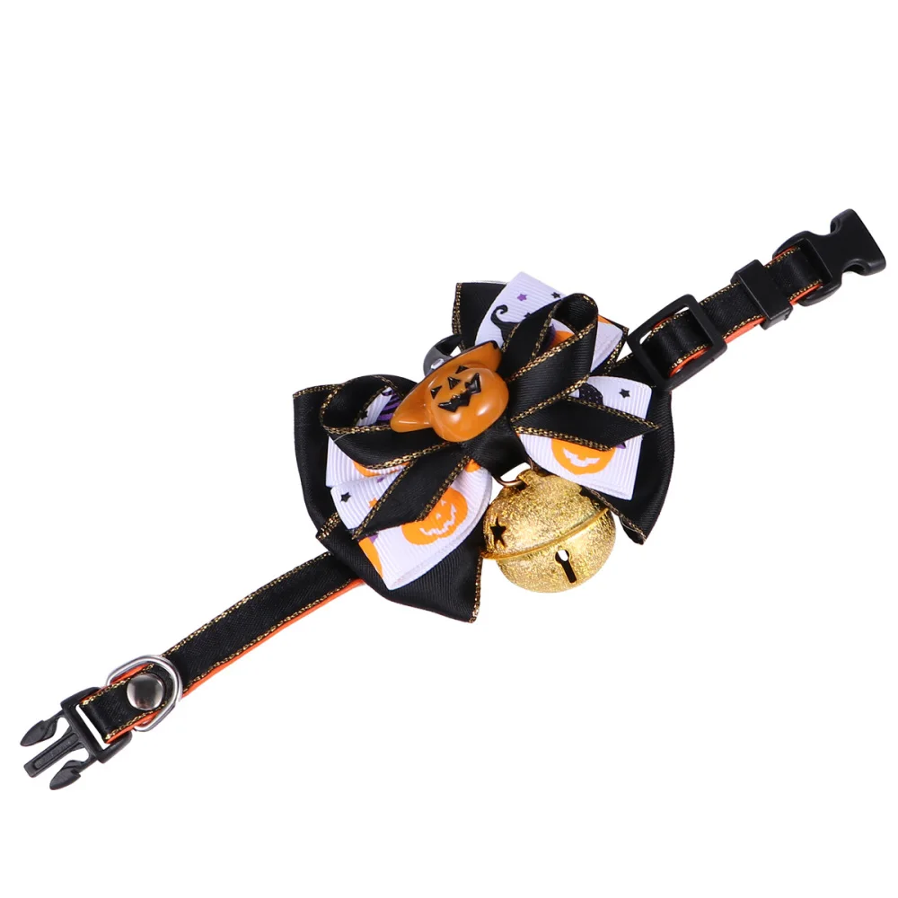 Собачий ошейник с колокольчиками ремешок на шею в виде тыквы для собак и домашних