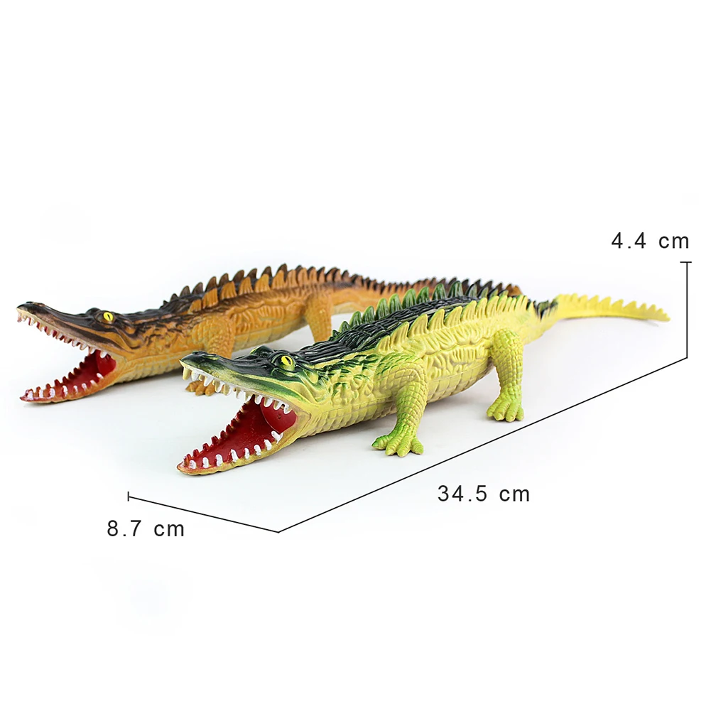 

2Pcs Portable Realistic Crocodile Animal Soft Model Squeezing BB Device Prank Kids Funny Toy
