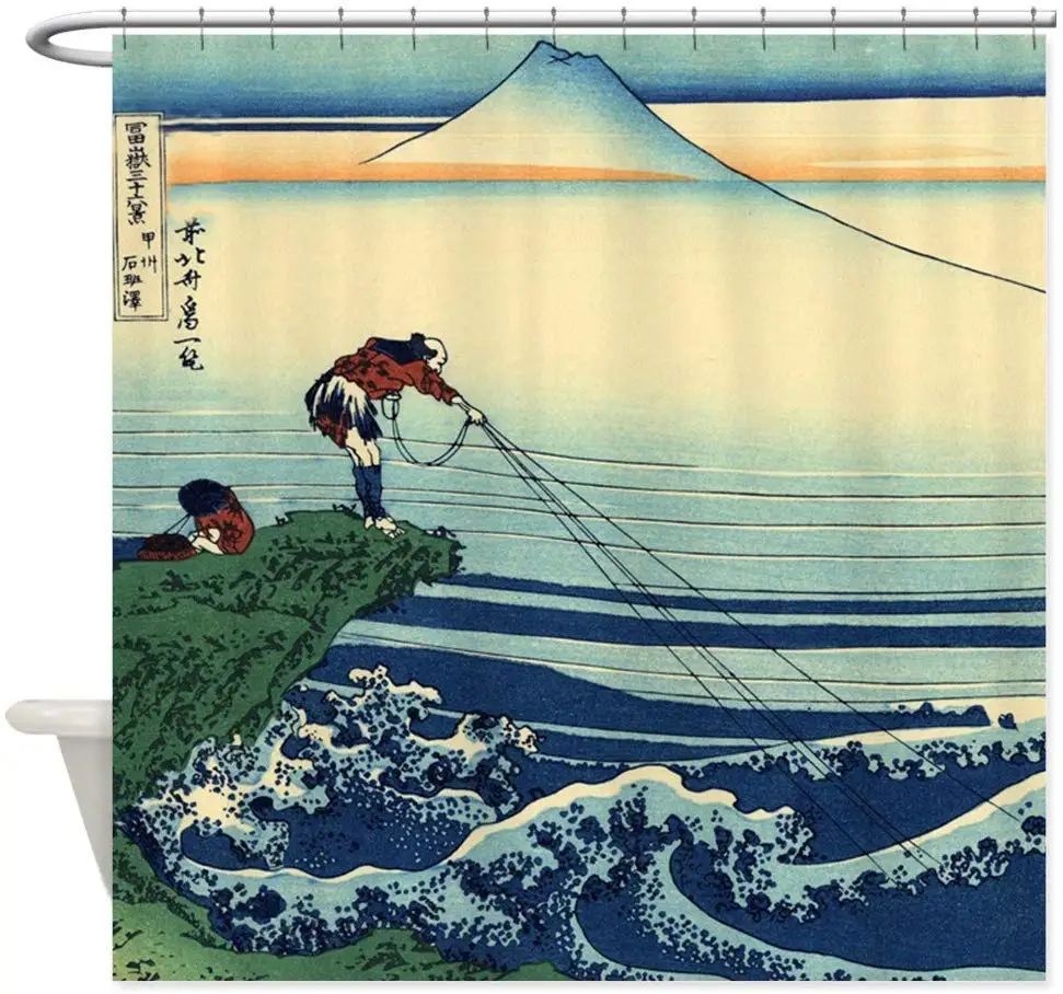 

Декоративная тканевая занавеска для душа Kajikazawa от Hokusai