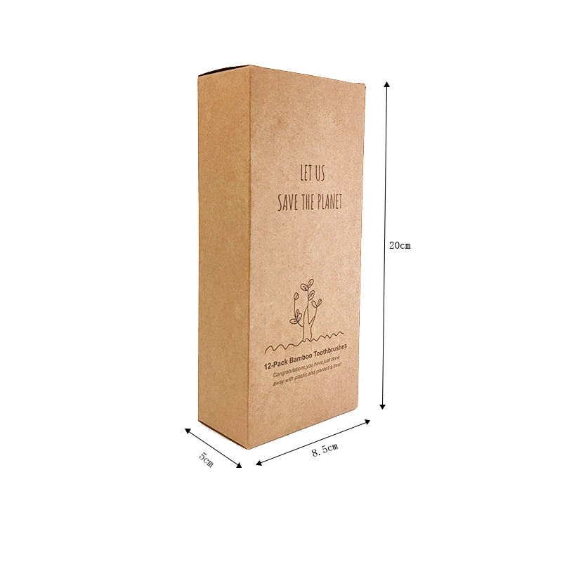 Бамбуковая зубная щетка из натурального бамбука 12 шт. экологически чистая мягкая