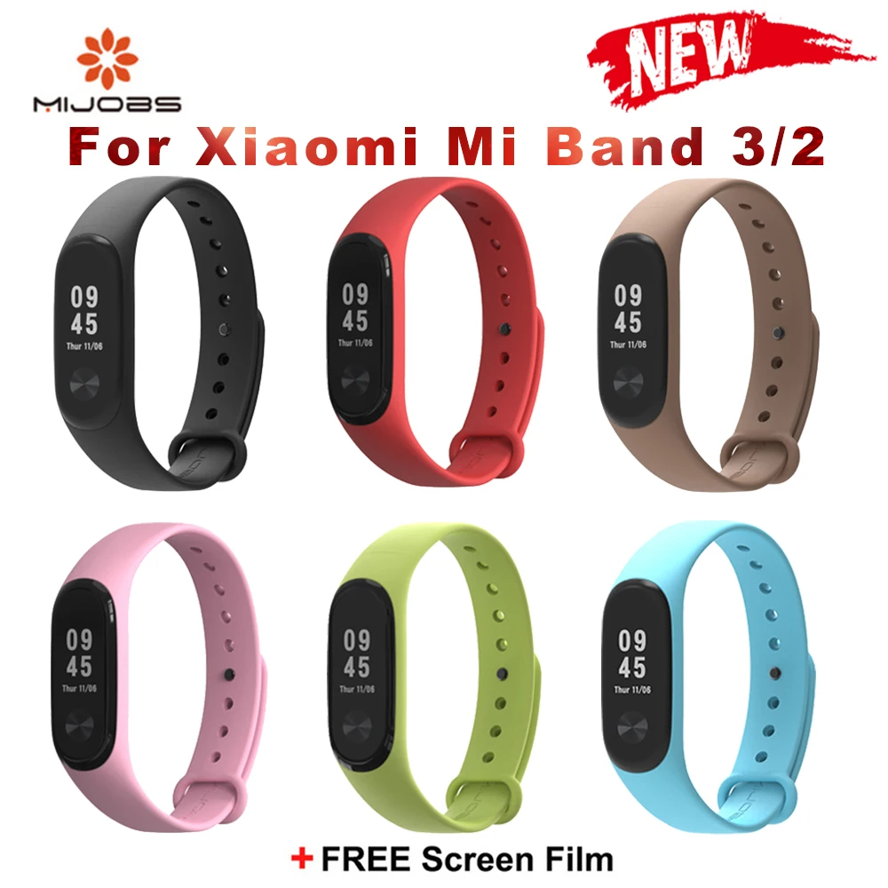 Оригинальный ремешок Mi Band 4 для браслета Xiaomi 3 сменные цветные силиконовые