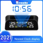 Srnubi 2021 новые часы для автомобиля TPMS система контроля давления в шинах на солнечной энергии цифровой ЖК-дисплей Охранная сигнализация s давление в шинах