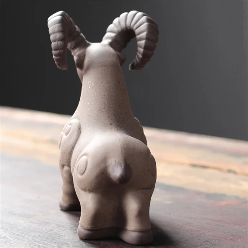 Чайные украшения из фиолетовой глины для домашних животных керамическая фигурка