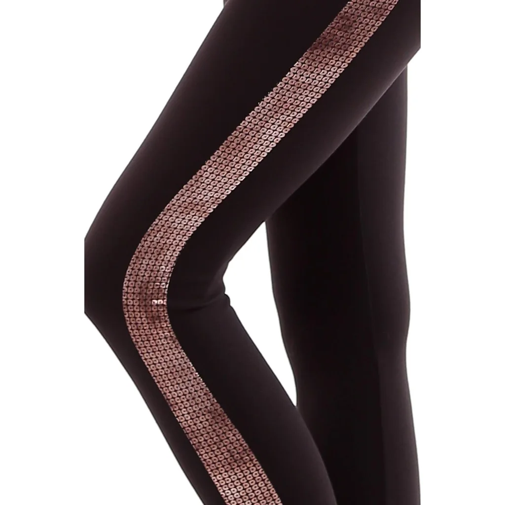Almila So Sequins Print Seritli Women Leggings 4046