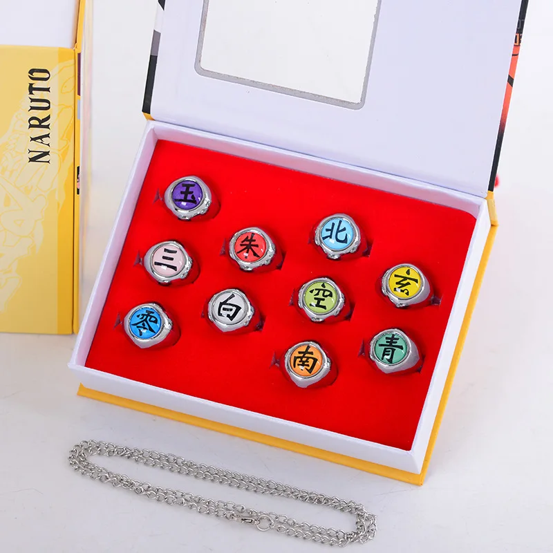 

Ninja Ring Set Akatsuki Ring of All Members Itachi Deidara Payne Scorpion Oshemaru Ghost Shark Animation Products Metal Ring