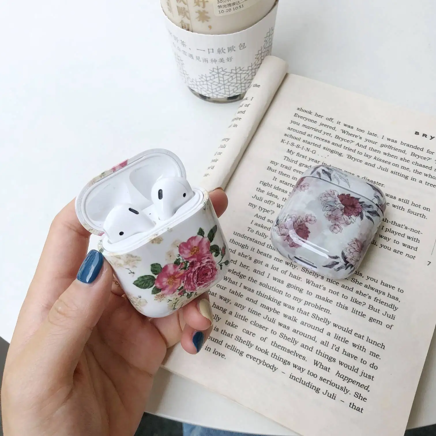 Чехол для AirPods, Роскошный чехол для наушников с розами для air pods, модный жесткий чехол для Airpods 1/2, Bluetooth, чехол для наушников