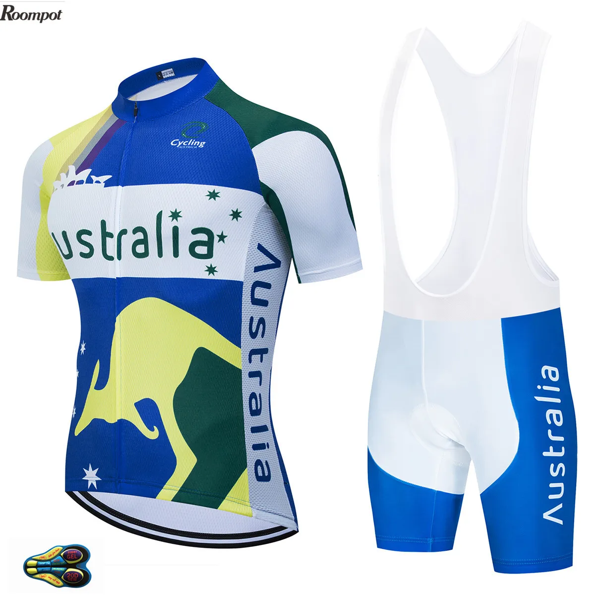 2020 Джерси национальной сборной Австралии для велоспорта с 20D гелевыми