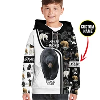 love bear 3d printed hoodies kids custom name pullover sweatshirt tracksuit jacket t shirts boy girl funny animal clothes 02