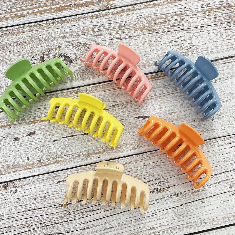 

Заколки-крабы женские акриловые однотонные, элегантные зажимы для волос в Корейском стиле, аксессуары для волос для девушек, 1 шт.