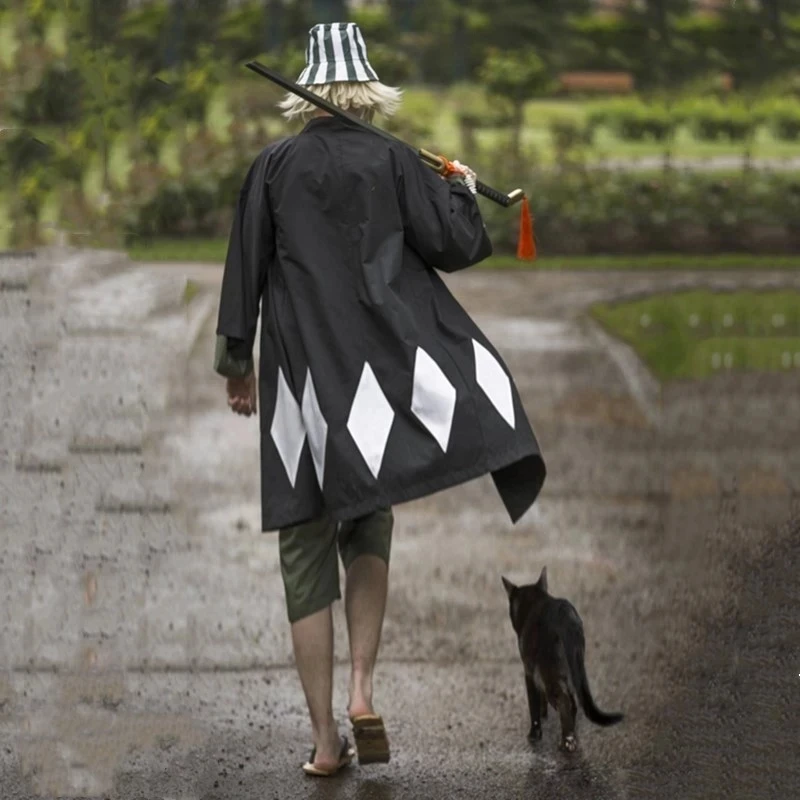

Anime Bleach Cosplay Urahara Kisuke Gotei 13 Costume Kimono Halloween Costume Full Outfit Bleach Urahara Kisuke Cosplay Hat Wig