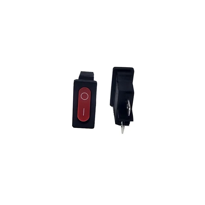 

6/10 pcs KCD1-110 2-pin 250V 6A 21mm*10mm SPST red and black marine switch management unit ON OFF rocker position